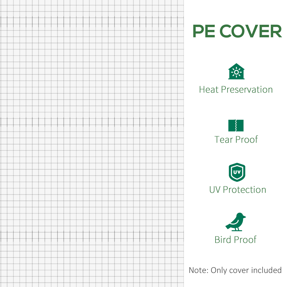 Outsunny White 10 x 6.5ft Replacement Greenhouse Cover Image 5