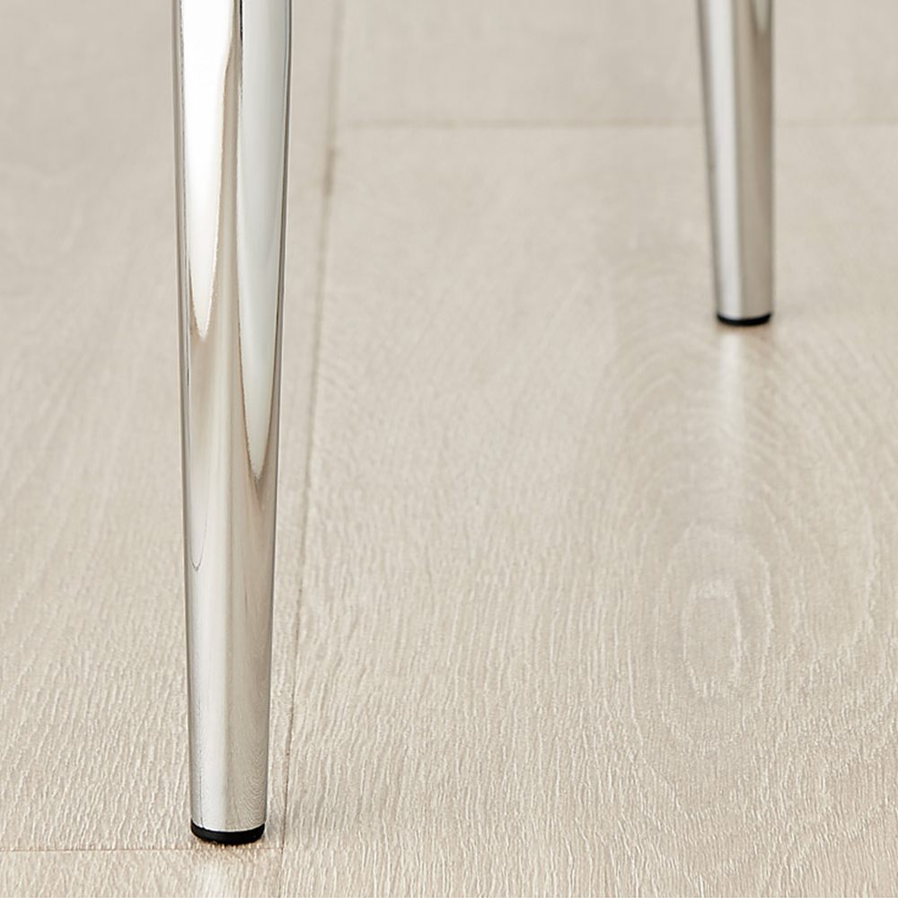 Furniturebox Lucia Valera 4 Seater Round Dining Set Black Gloss Mustard Yellow and Chrome Image 7