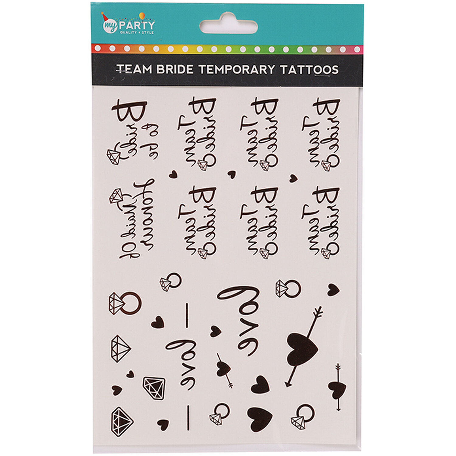 Team Bride Temporary Tattoos Image