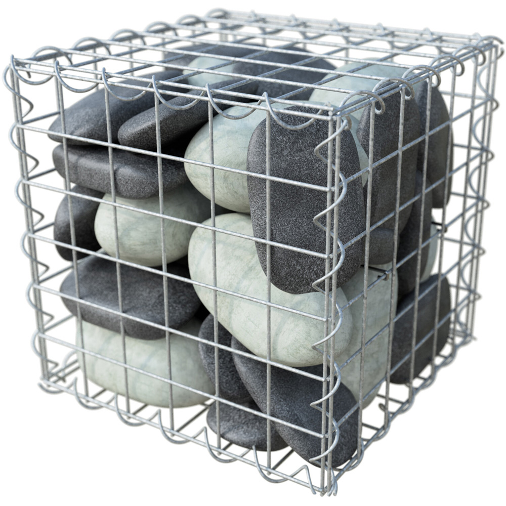 Galvanised Wire Mesh Gabion Cube Image 4