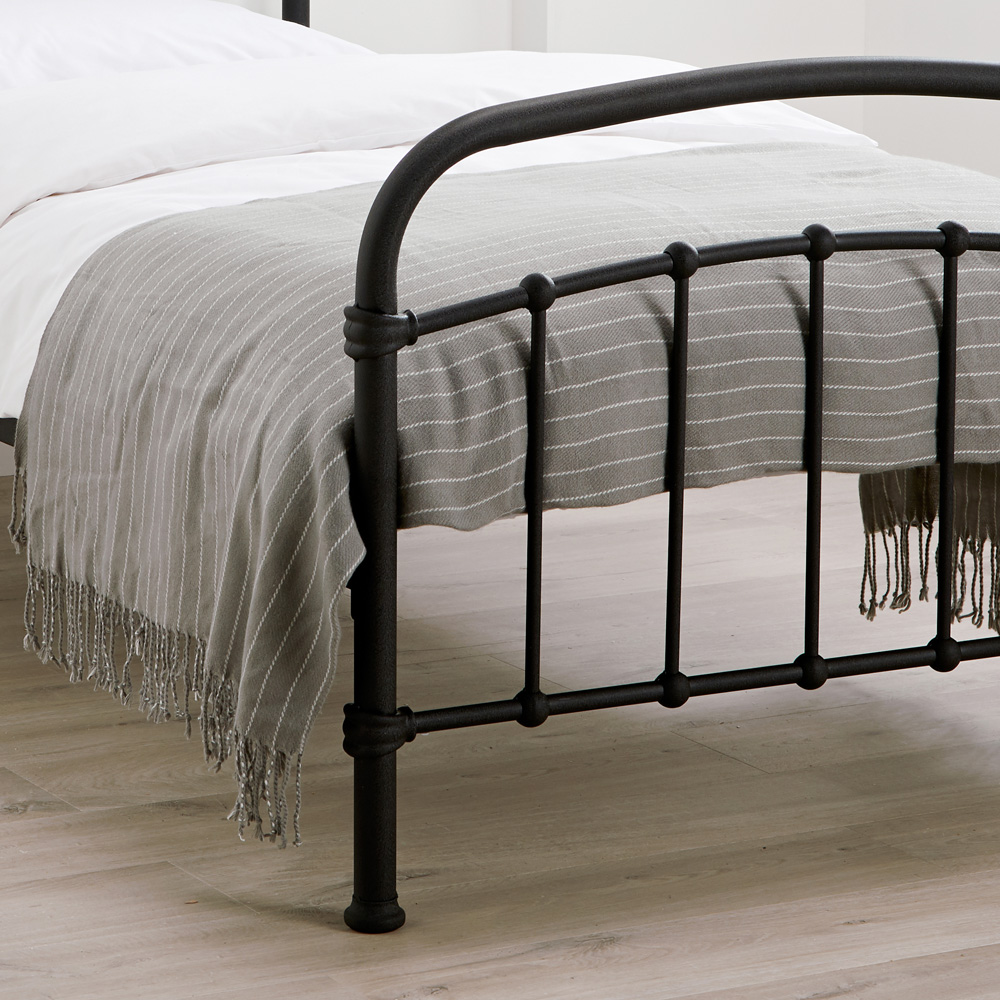 Halston 3.0 Single Black Metal Bed Frame Image 2