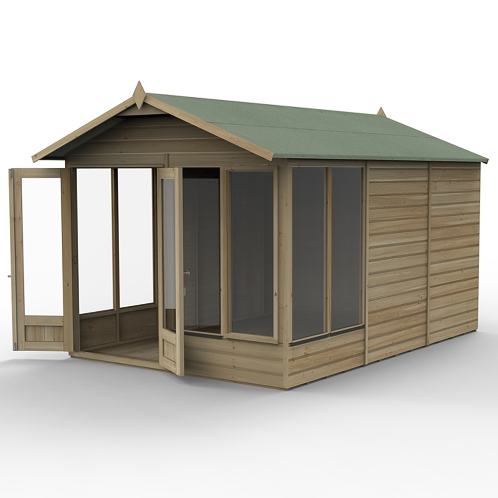 Forest Garden Beckwood 8 x 12ft Single Opening Shiplap Apex Summerhouse Image 4