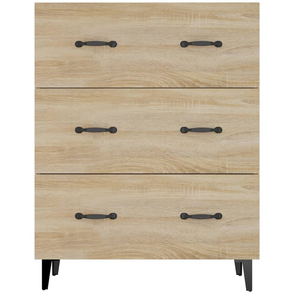 vidaXL 3 Drawer Sonoma Oak Sideboard Image 5