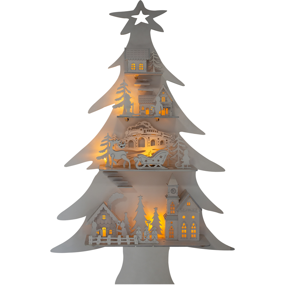 The Christmas Workshop LED Wooden City in Tree Decoration Image 4