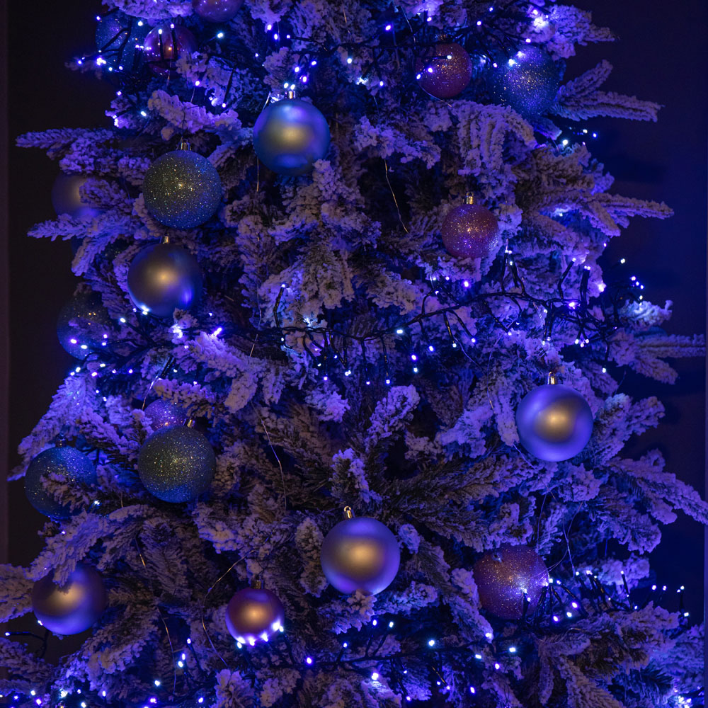 Samuel Alexander 960 Blue Purple and White LED Christmas Cluster Multi-Action String Light 12.4m Image 5