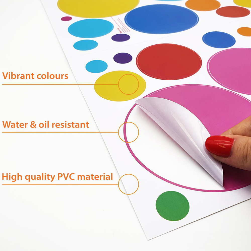Walplus Kids Happy Circles Blue Self Adhesive Wall Stickers Image 4