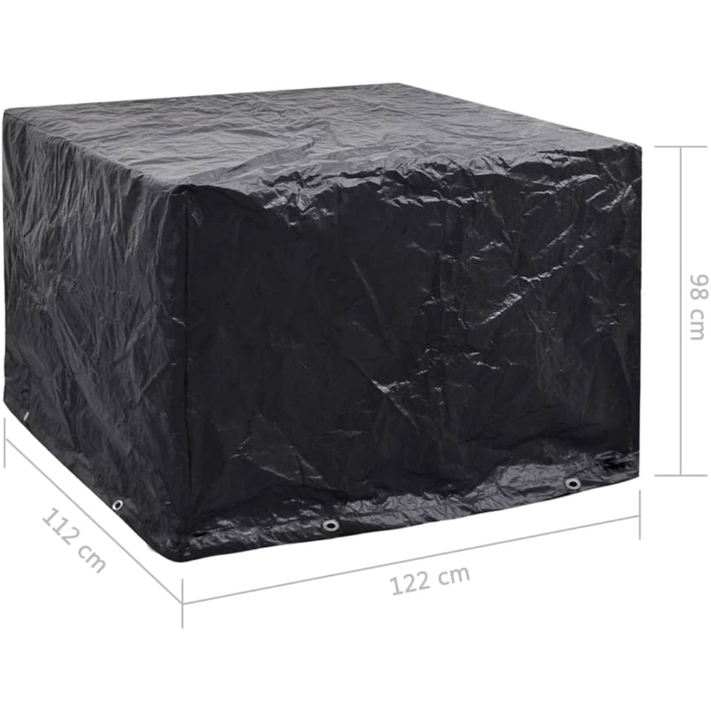 Walplus Black Polyethylene Garden Furniture Cover 122 x 112 x 98cm Image 8