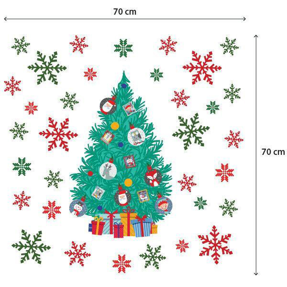 Walplus Colourful Christmas Tree Friends Self Adhesive Wall Sticker 37 Piece Image 5