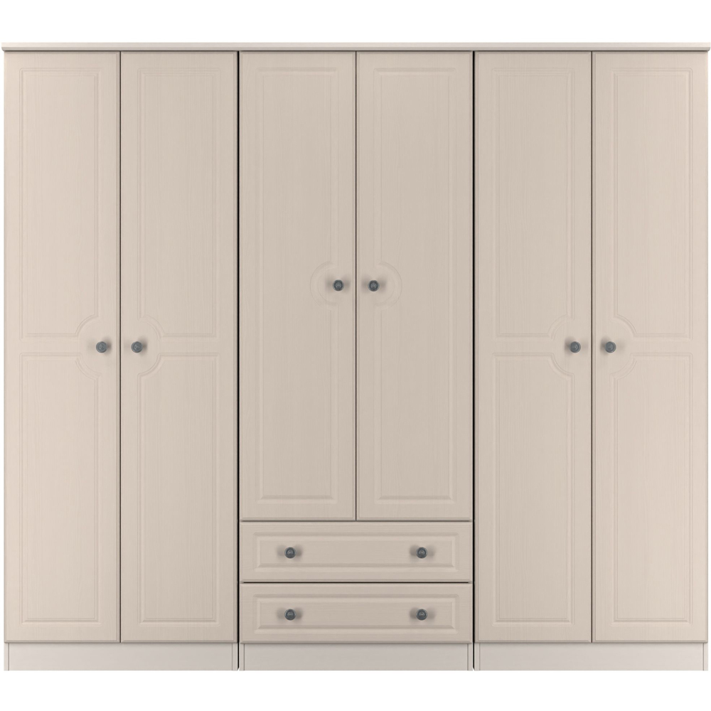 Crowndale Pembroke 6 Door 2 Drawer Kashmir Ash Wardrobe Ready Assembled Image 2