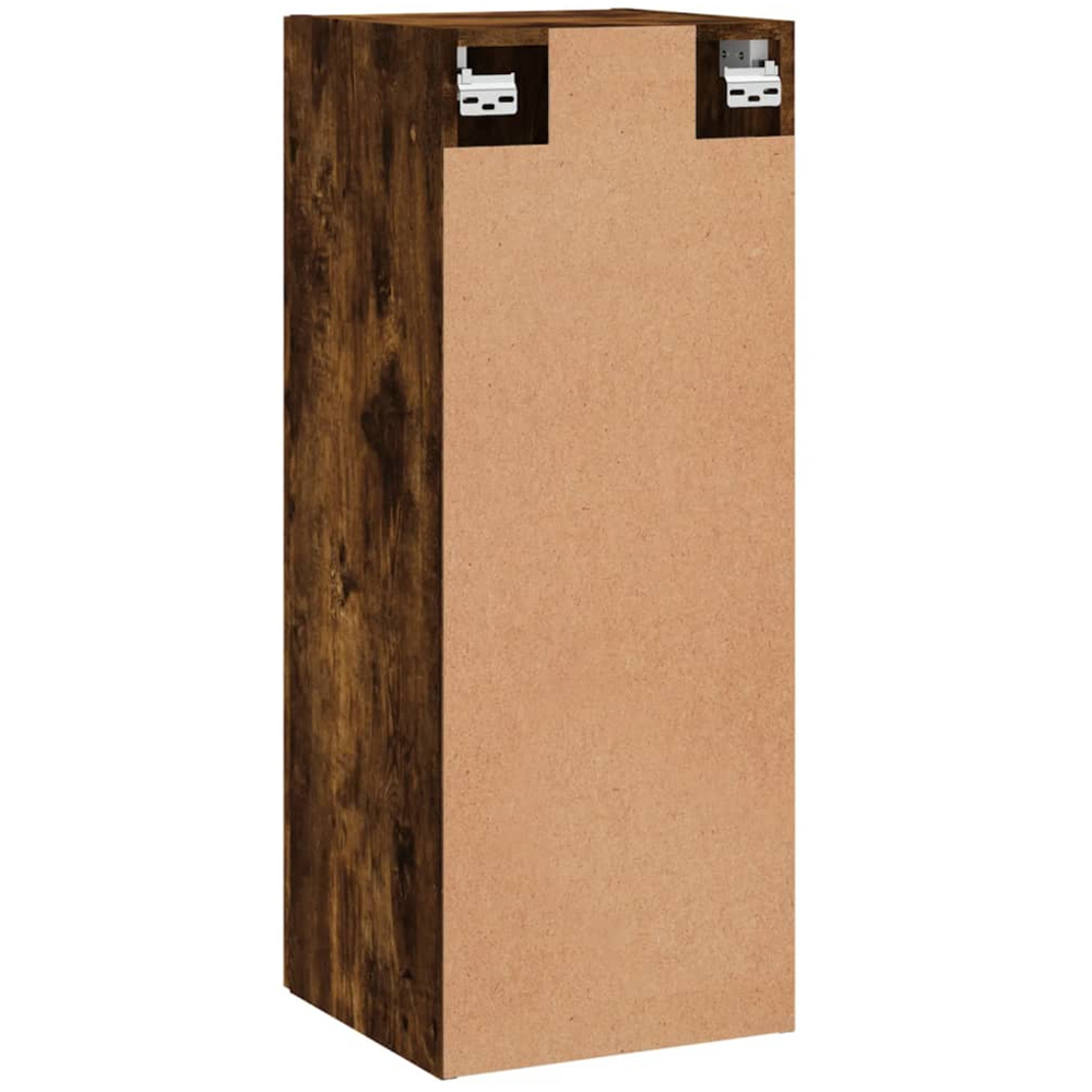 vidaXL Single Door Smoked Oak Wooden Wall-Mounted Cabinet Image 9