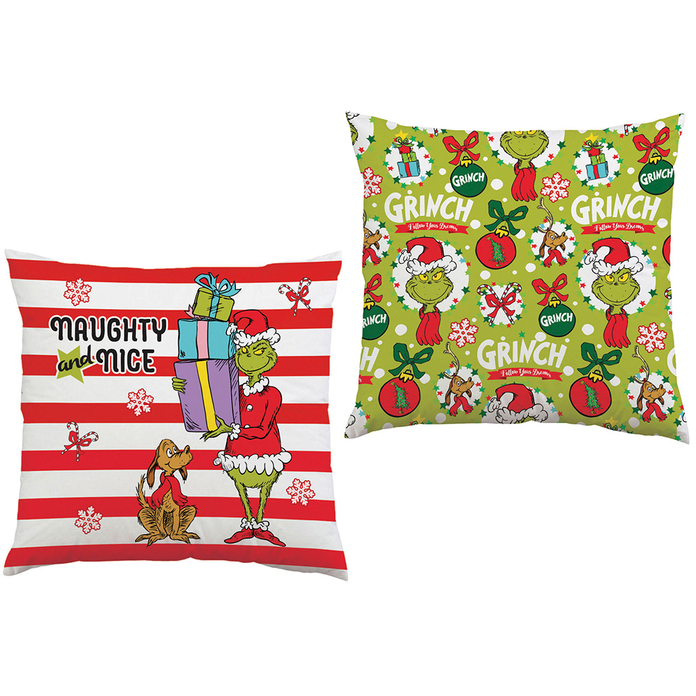 The Grinch Naughty and Nice Cushion Image 1