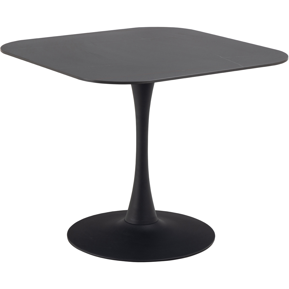 Florence Malta Ceramic Square Dining Table Black Image 2