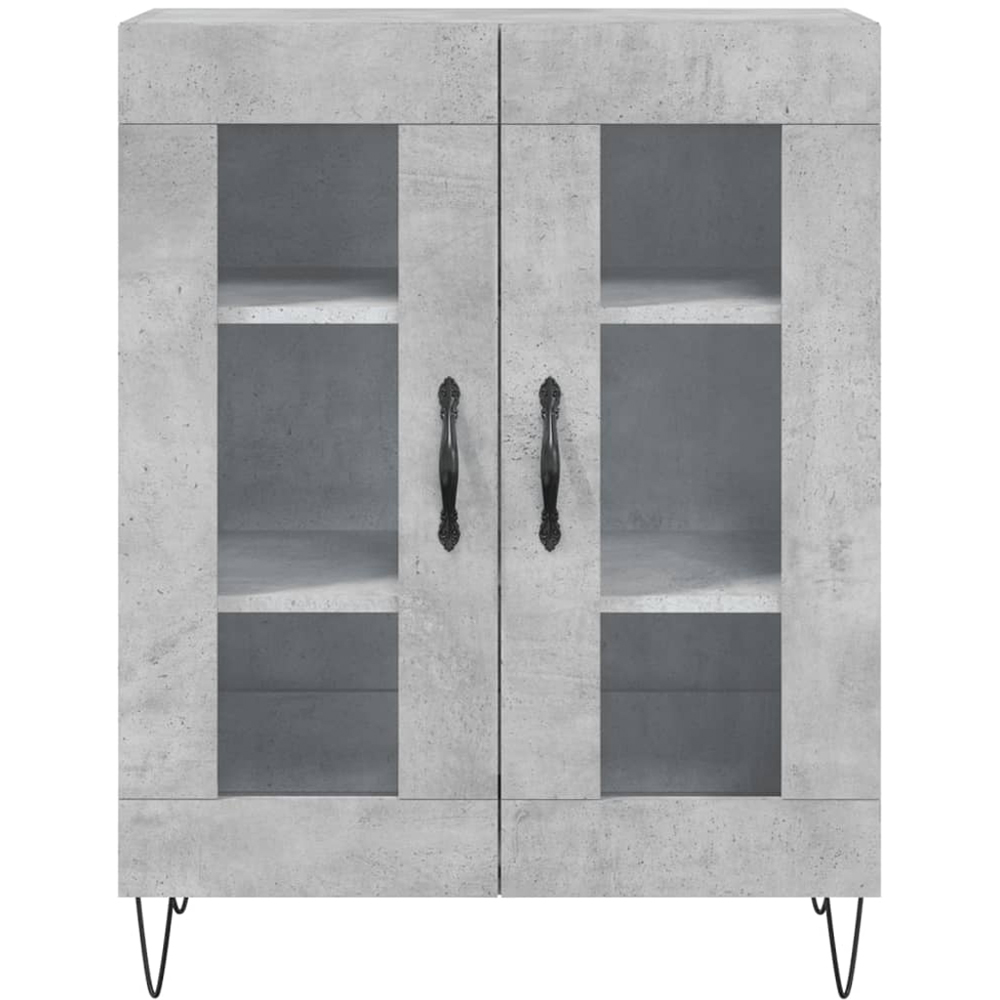 vidaXL 4 Door Concrete Grey Highboard Image 8