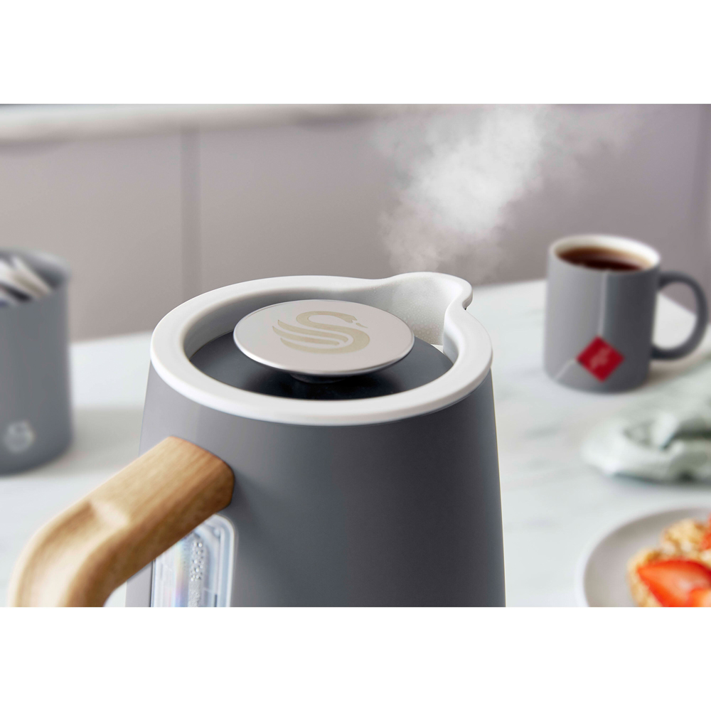 Swan Nordic EEJB145 Grey 4 Slice Toaster 1.7L Kettle and 20L Microwave Bundle Image 4