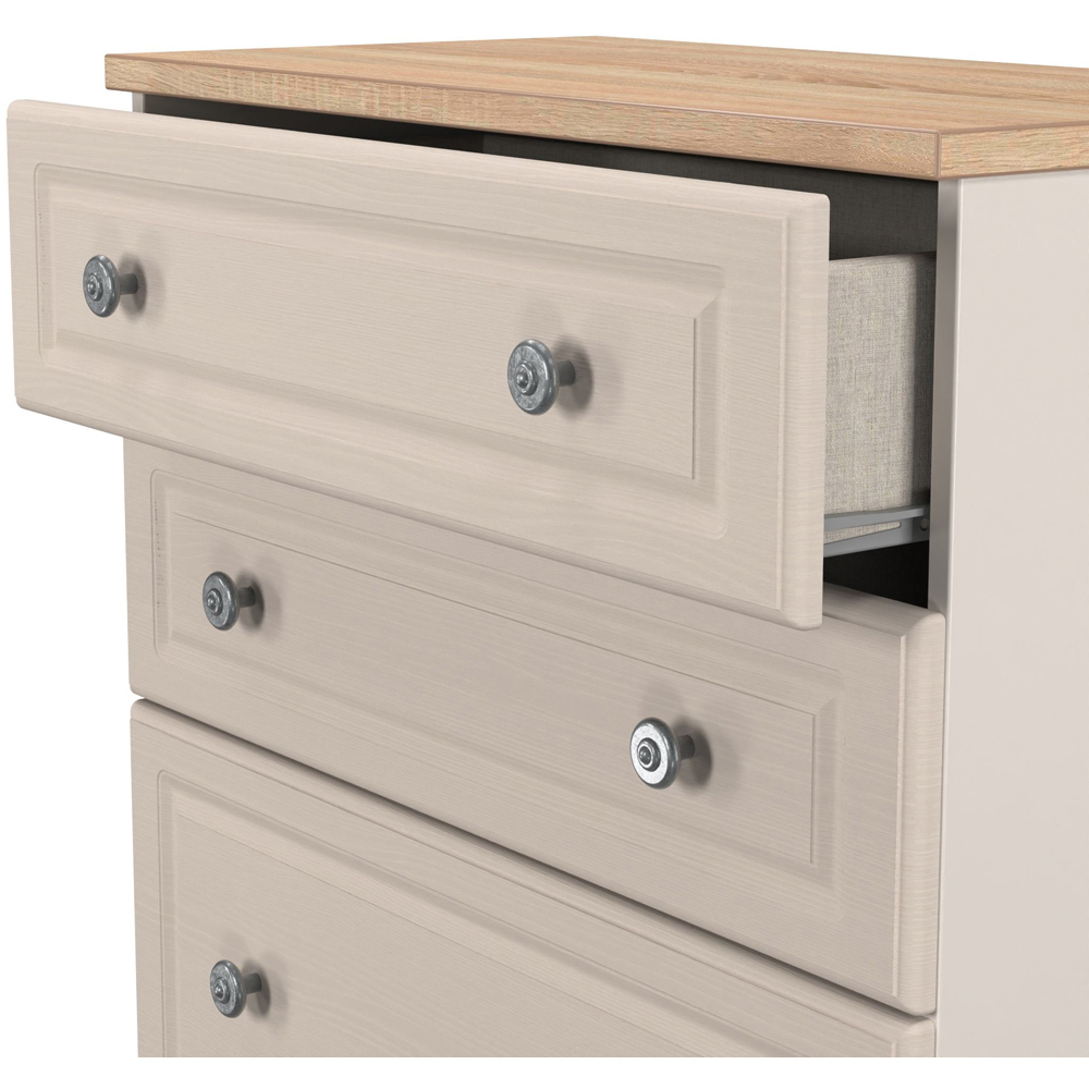 Crowndale Norfolk 4 Drawer Kashmir Ash and Bardolino Oak Deep Chest of Drawers Ready Assembled Image 5