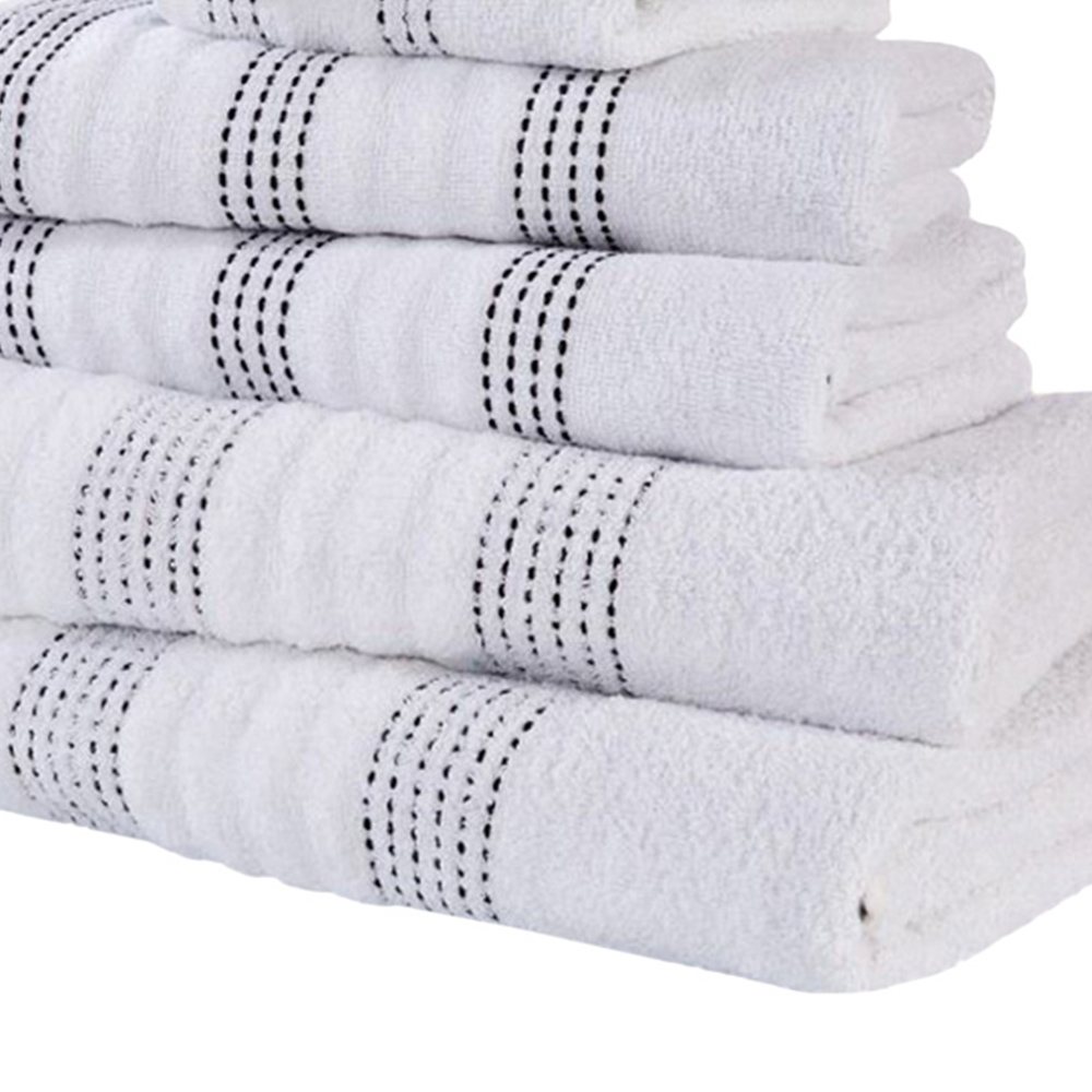 Rapport Home Spa White Pure Cotton Towel Bale Set of 6 Image 3