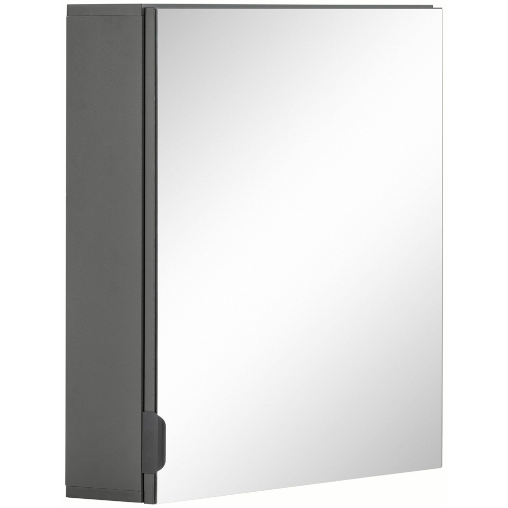 Loft24 Atlas Single Door Mirrored Grey Hanging Cabinet Image 2