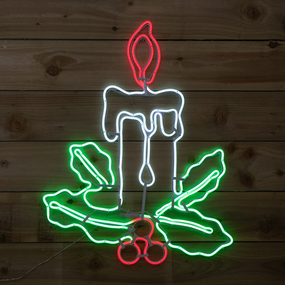 Samuel Alexander Multicolour LED Light Up Neon Candle Christmas Decoration Image 5