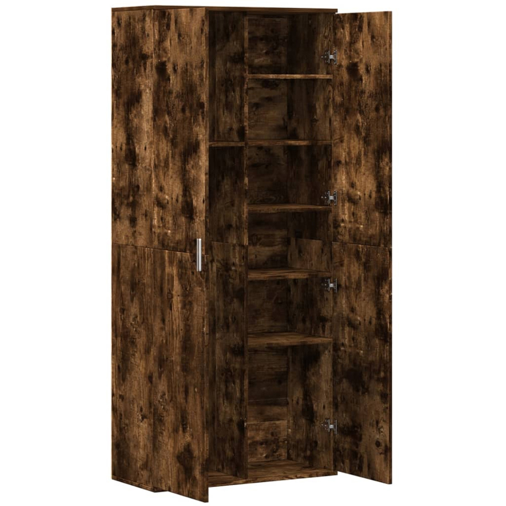 vidaXL 2 Door Smoked Oak High Cabinet Image 6