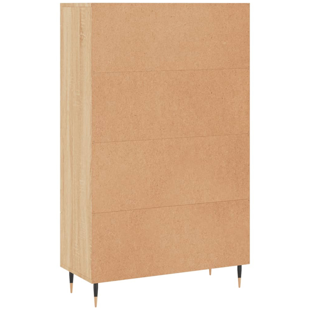 vidaXL 2 Door Single Drawer 2 Shelf Sonoma Oak Highboard with Metal Legs Image 8