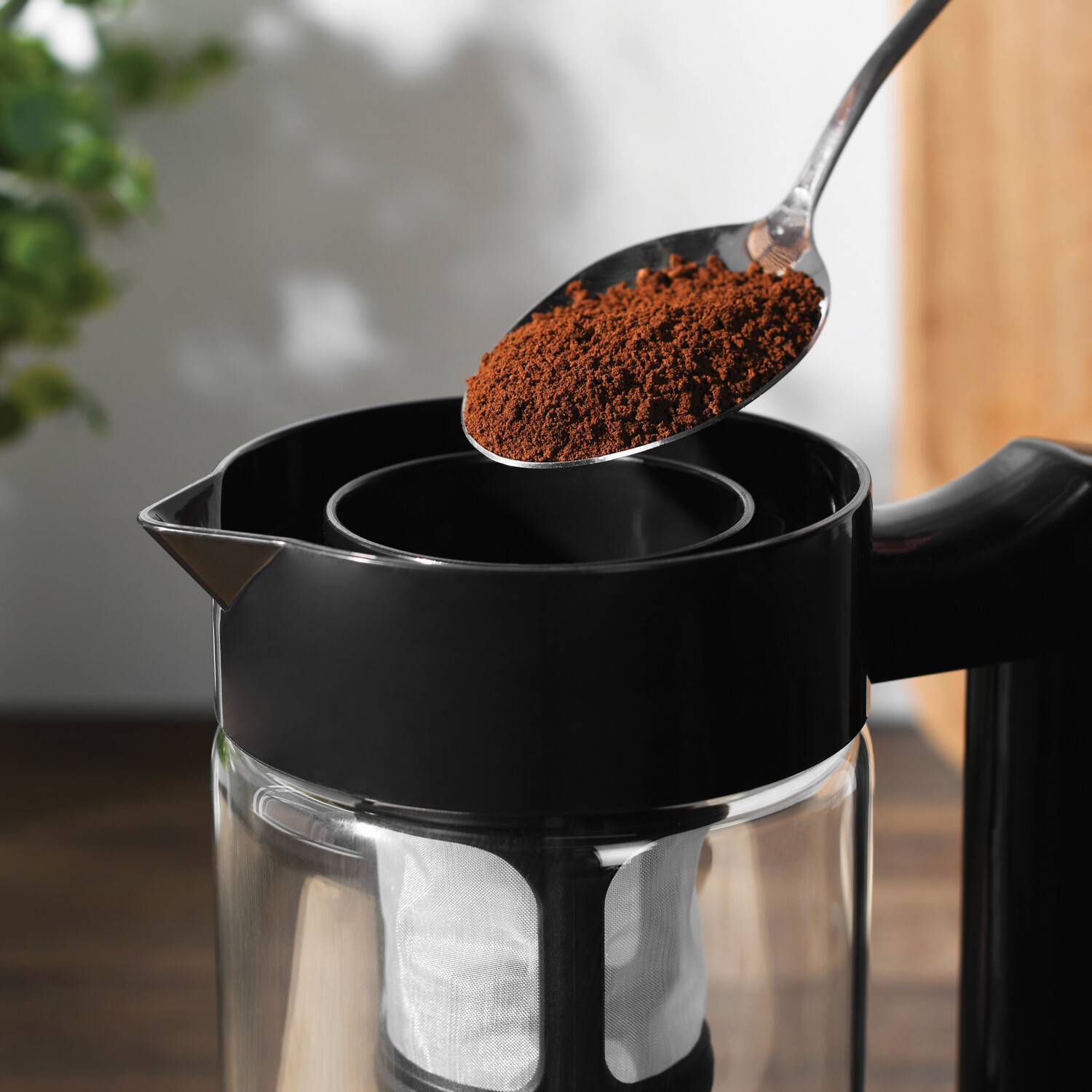 Glass Cold Brew Coffee Maker 1.3L Black Image 3