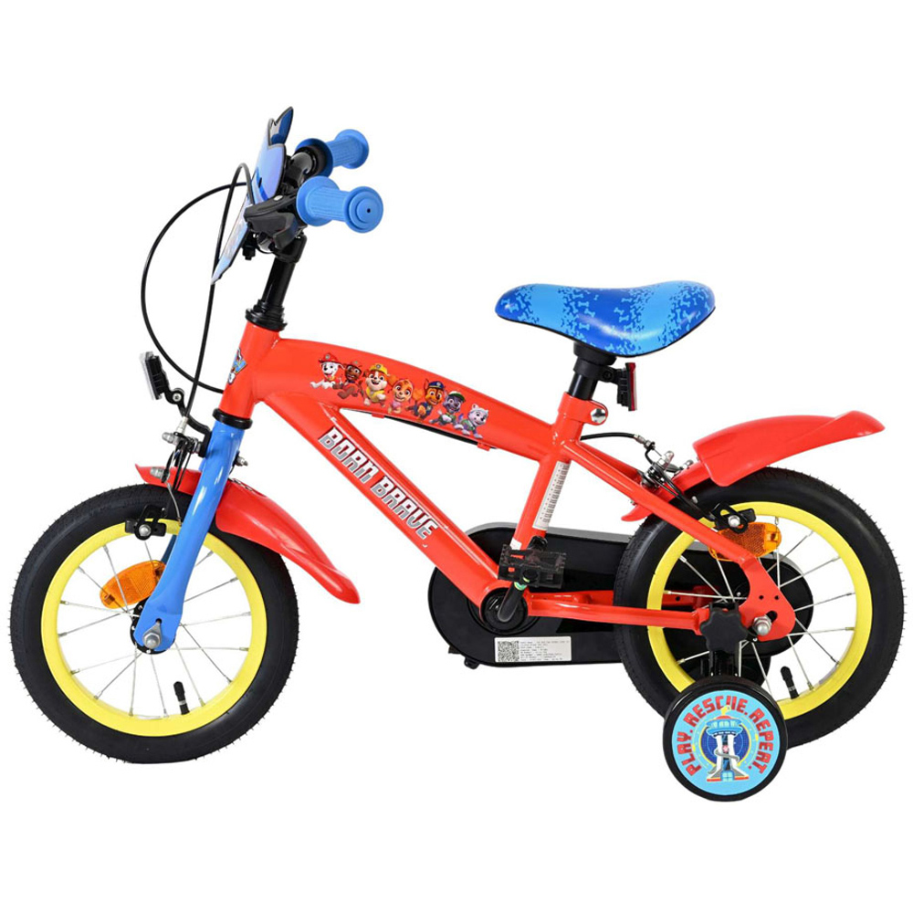Volare Paw Patrol Core Kids 12 inch Multicolour Bike with Stabilisers Image 5