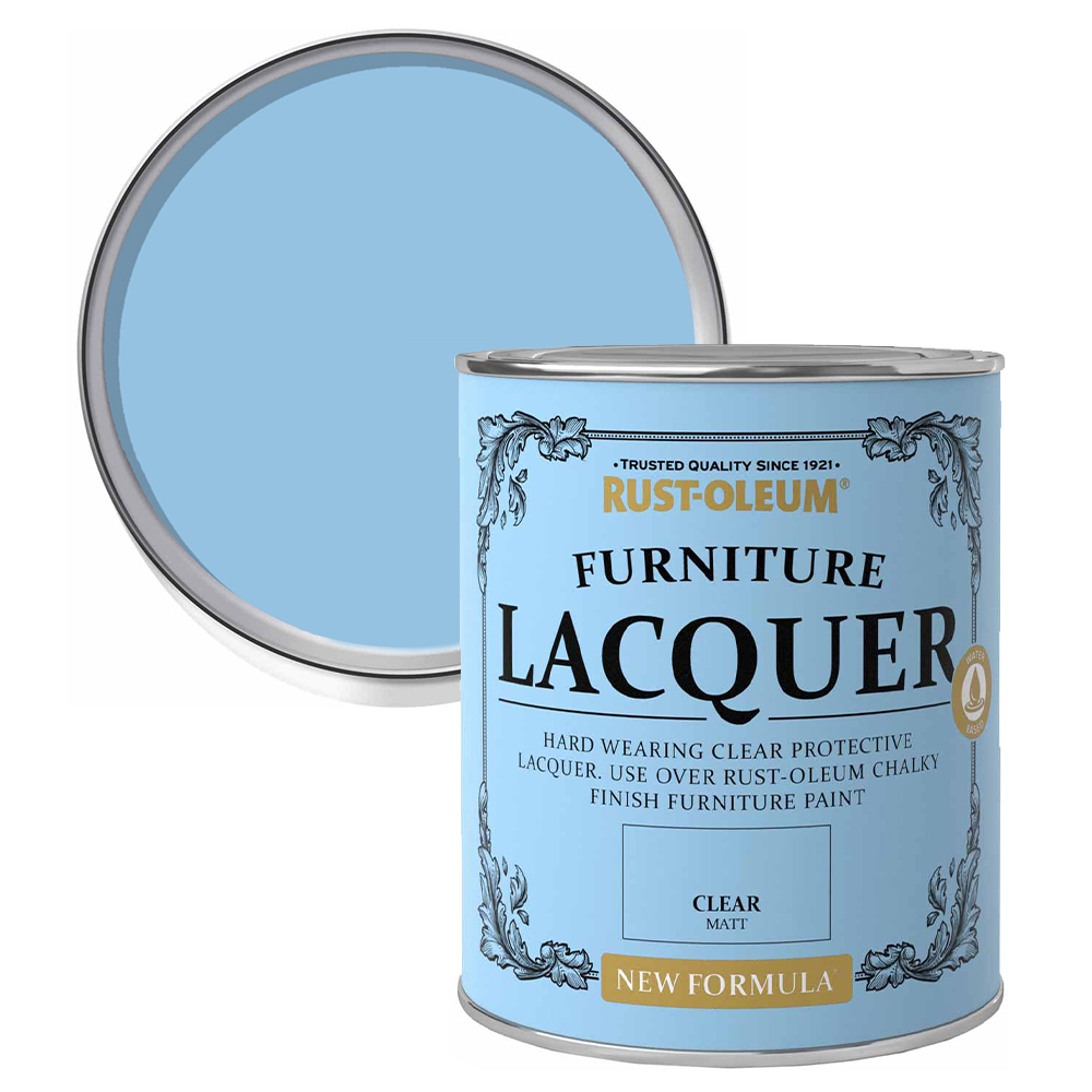 Rust-Oleum Clear Matt Furniture Lacquer Paint 750ml Image 1