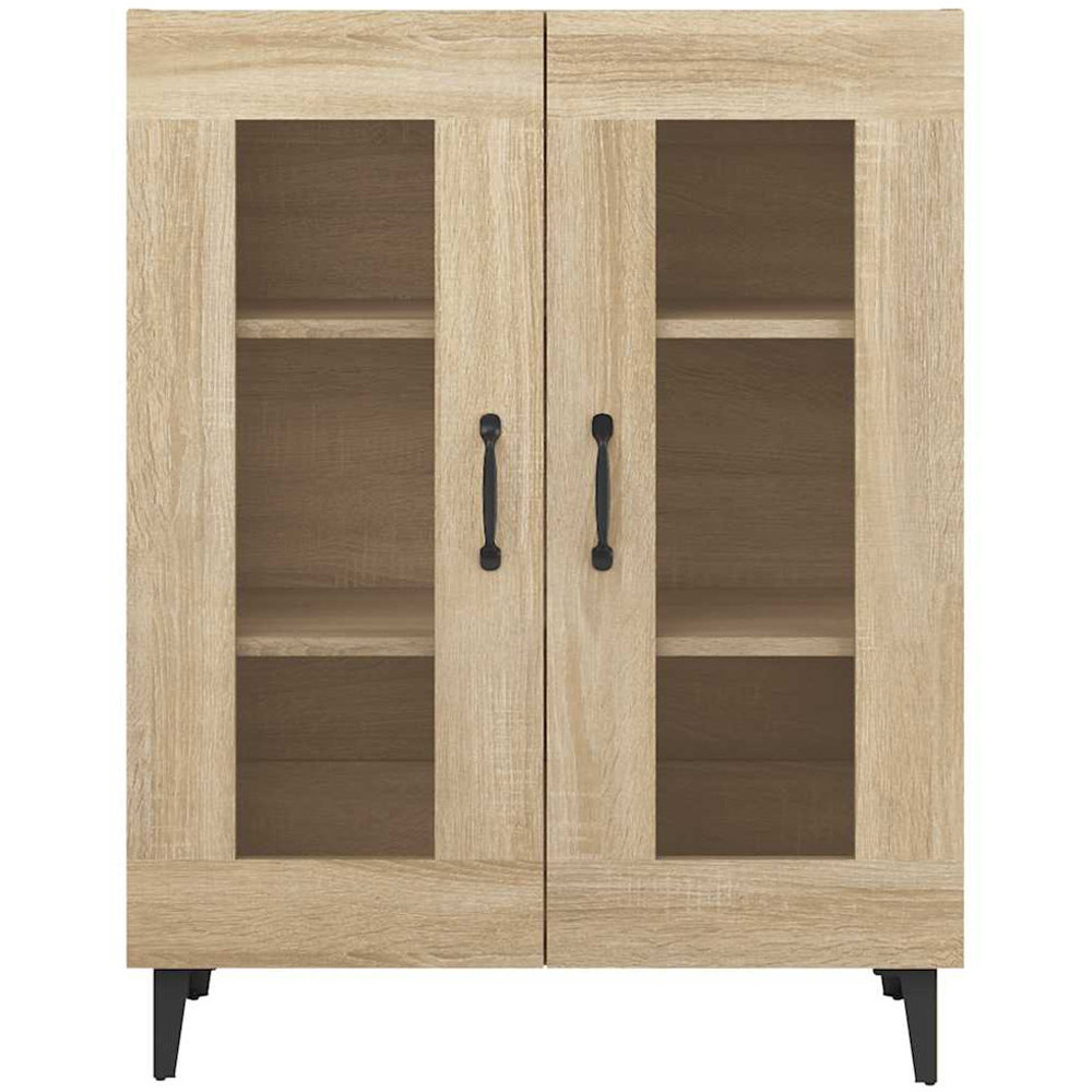vidaXL 2 Glass Door Sonoma Oak Sideboard Image 6