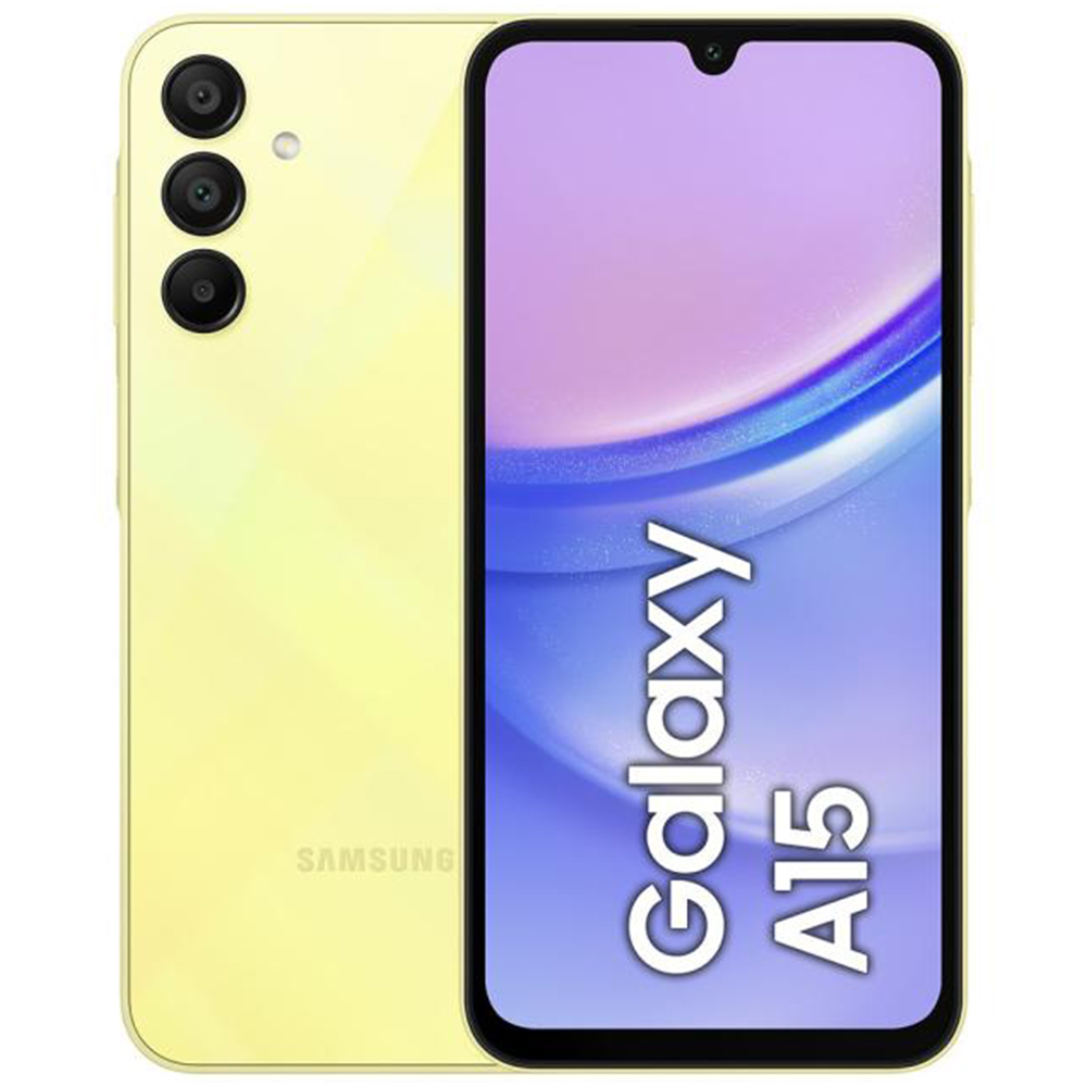 Samsung A15 SIM Free Mobile Phone 6.5 inch 4GB 128GB Yellow Image 1