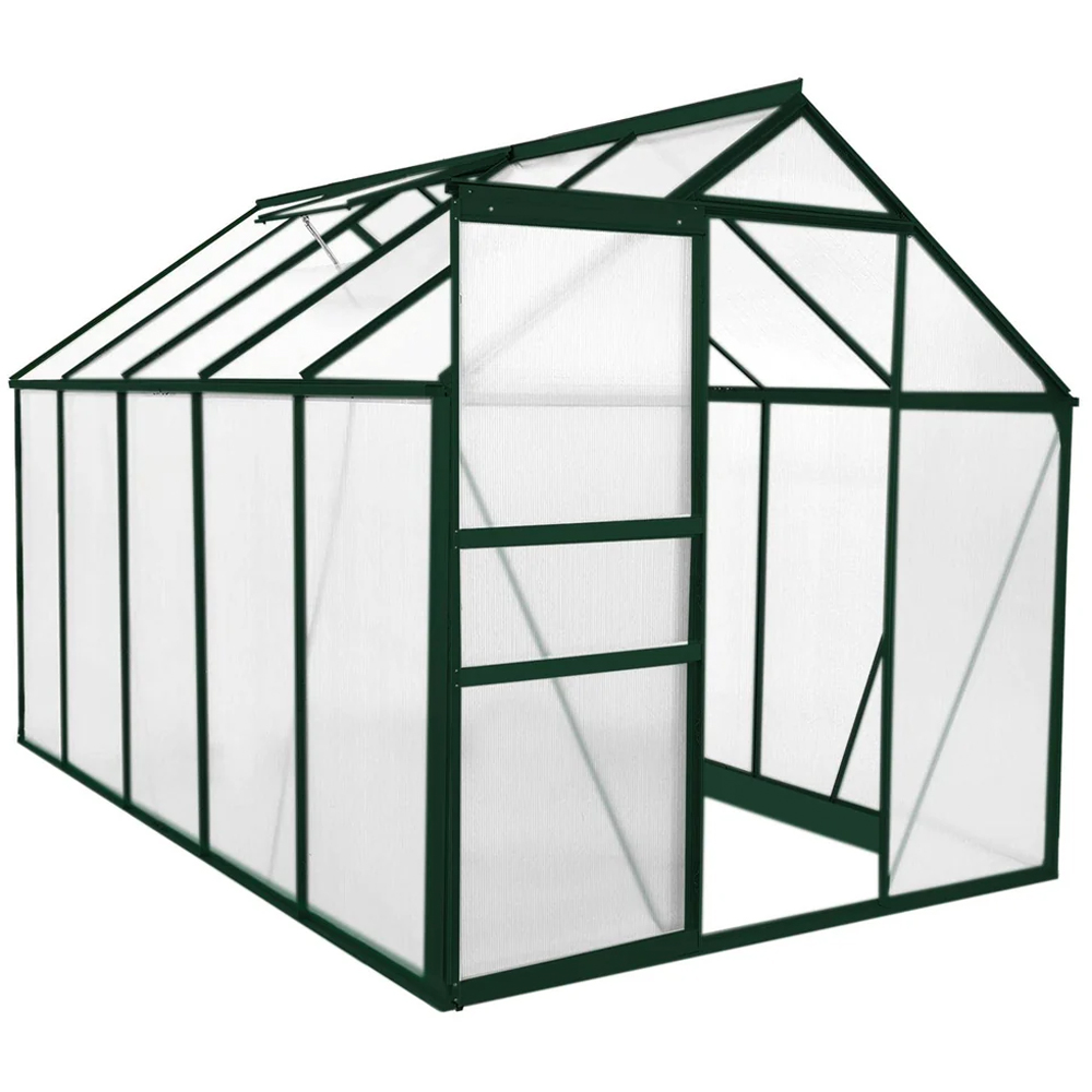 MonsterShop Green 6 x 10ft Greenhouse with Racking Image 2
