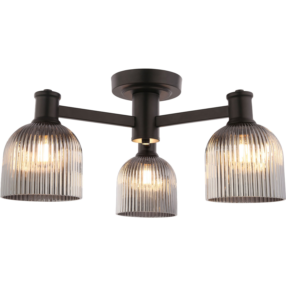 Noah 3 Way Ceiling Light Fitting Matte Black Image 5