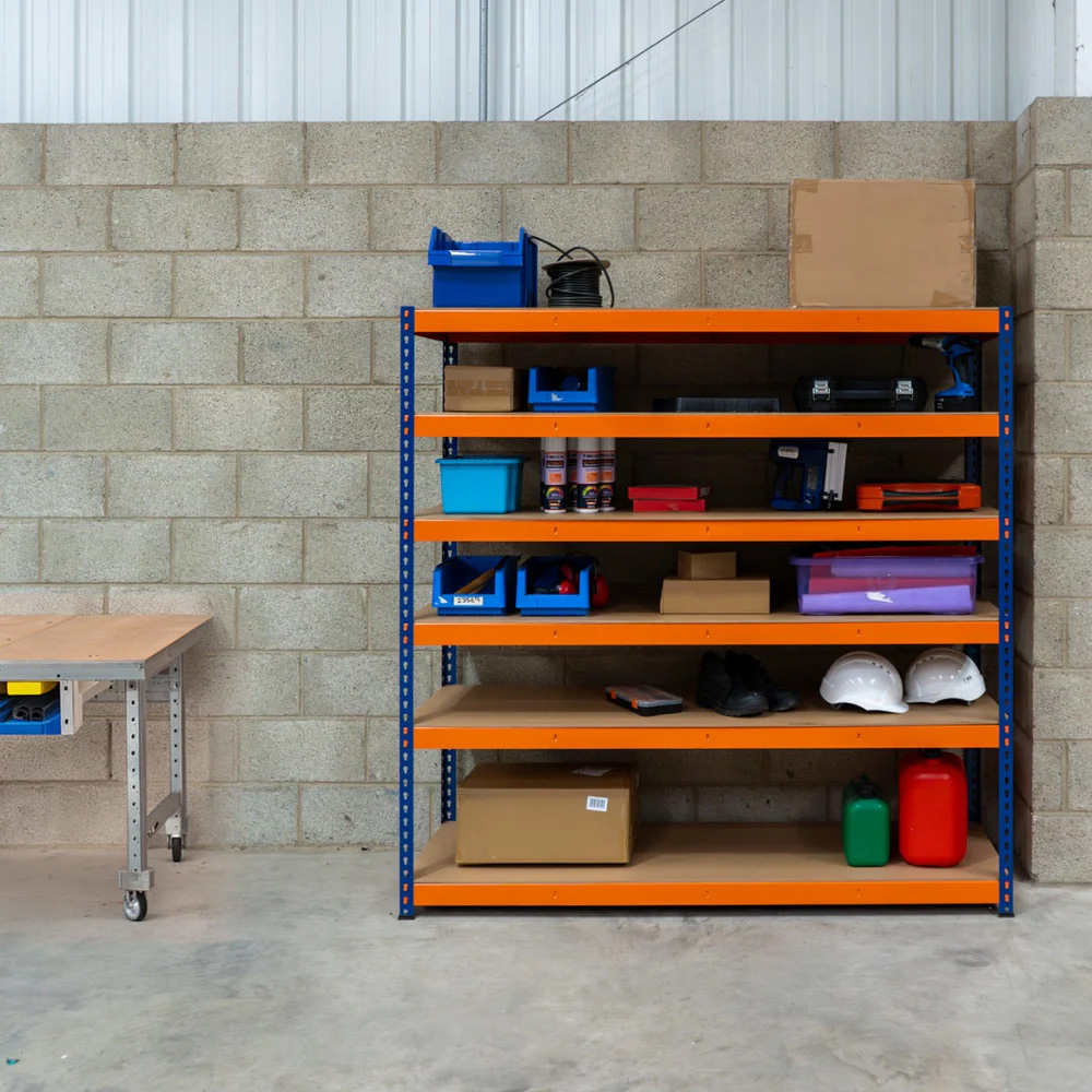 Monster Shop S Rax 6 Shelf Blue and Orange Shelving Unit Image 2