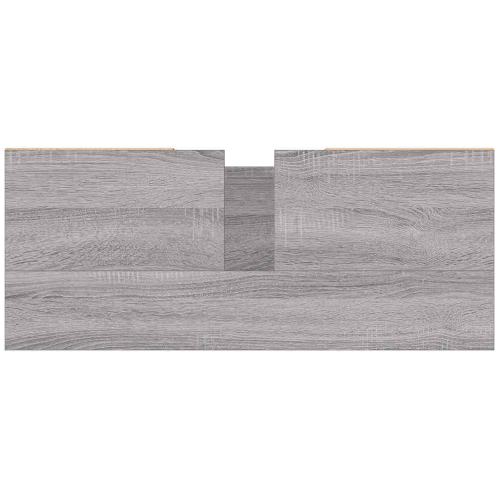 vidaXL Single Door 4 Shelf Grey Bathroom Cabinet Image 9