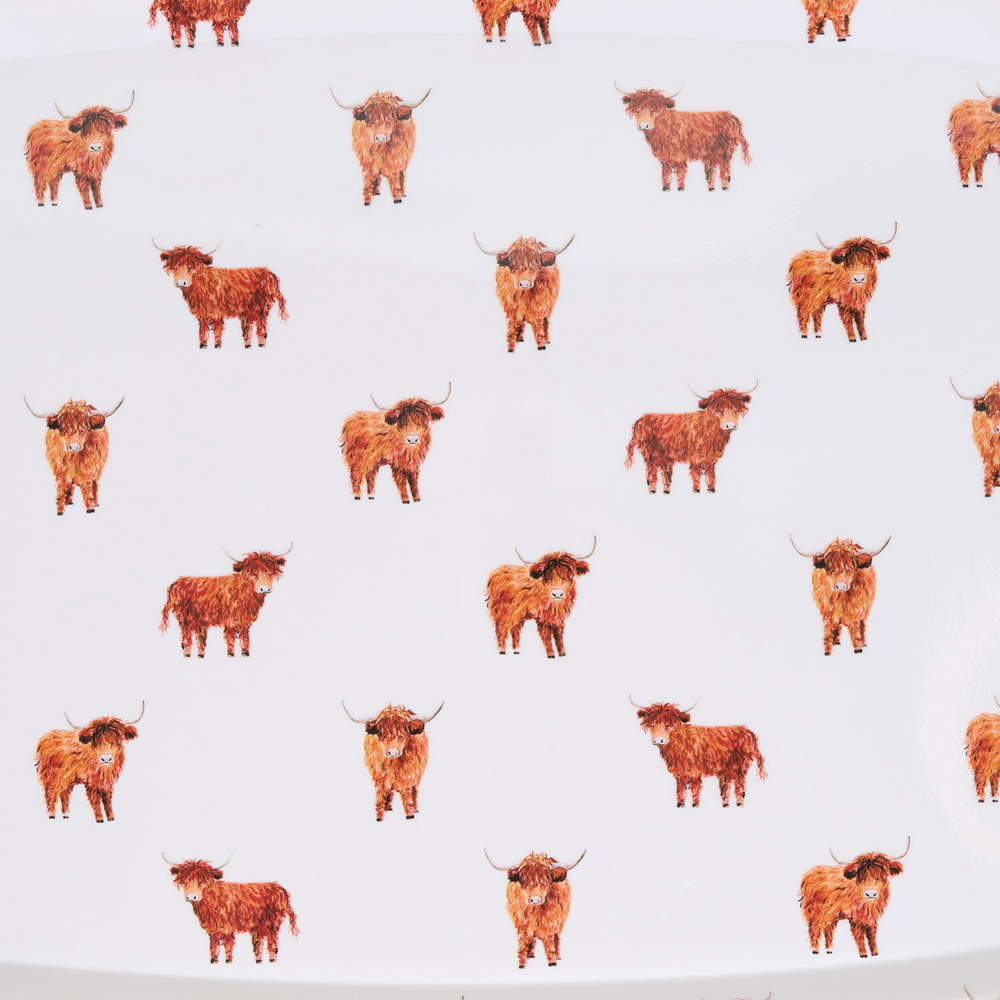 Highland Cow Large Tray White Image 3
