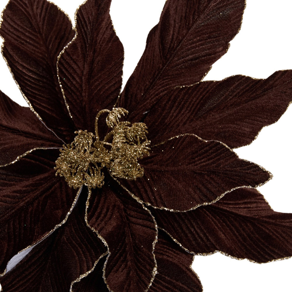 Large Poinsettia Clip Chocolate Image 2