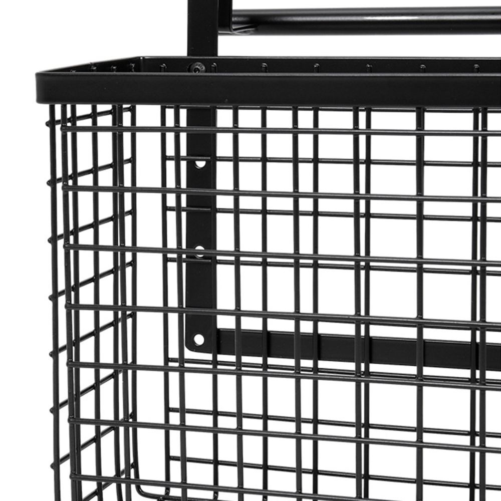 H&O Direct Black Storage Basket with Hanger Image 3