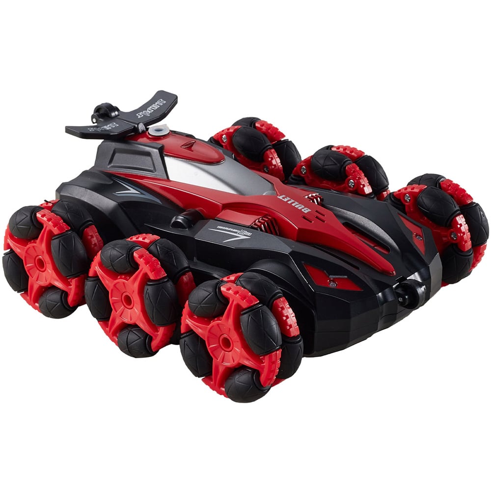 Living and Home Red 2.4G RC Stunt Spray Drift Car Toy with 6 Round Image 1