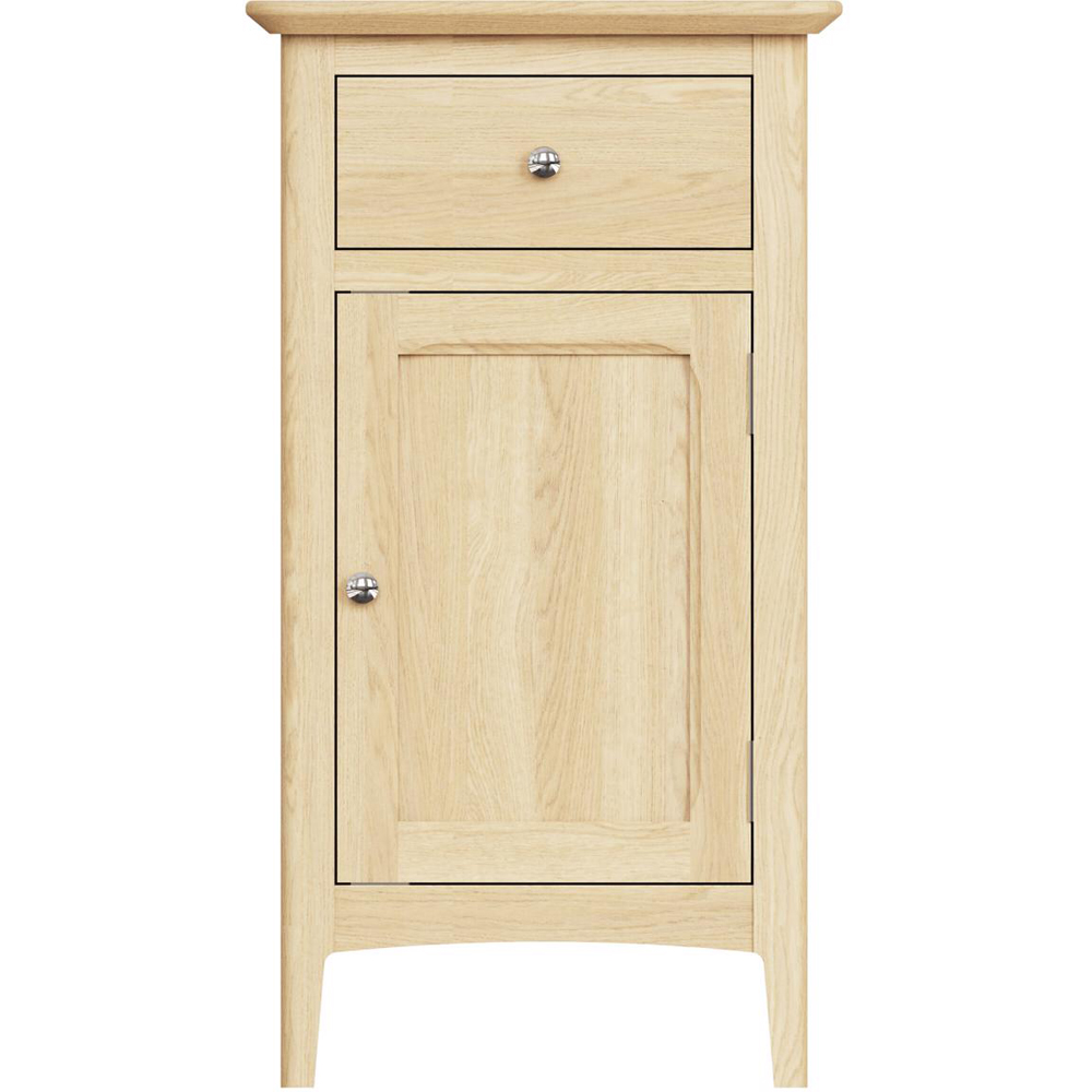 FWStyle Single Door Single Drawer Natural Oak Ash Veneer Sideboard Image 5