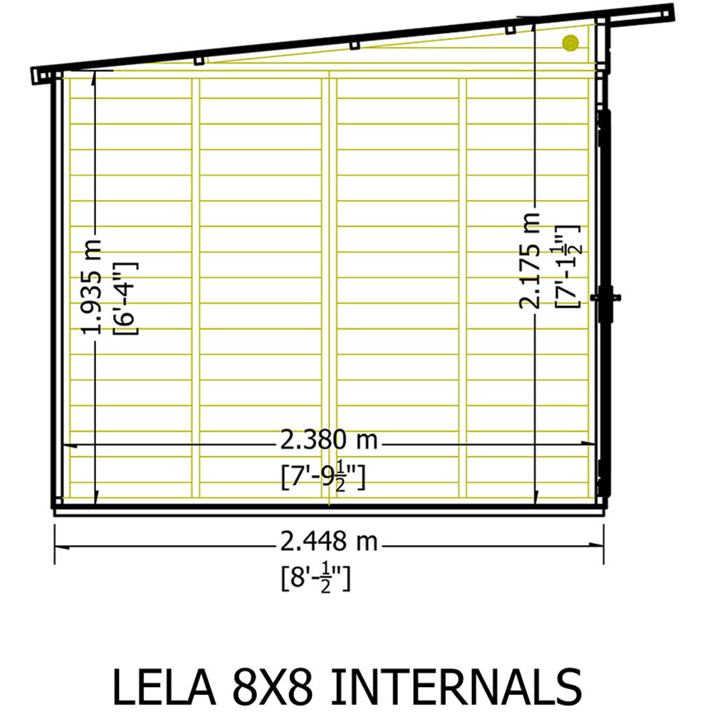 Shire Lela 8 x 8ft Double Door Summerhouse Image 8