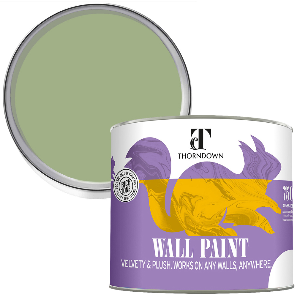 Thorndown Walls and Ceilings Sedge Green Matt Paint 750ml Image 1
