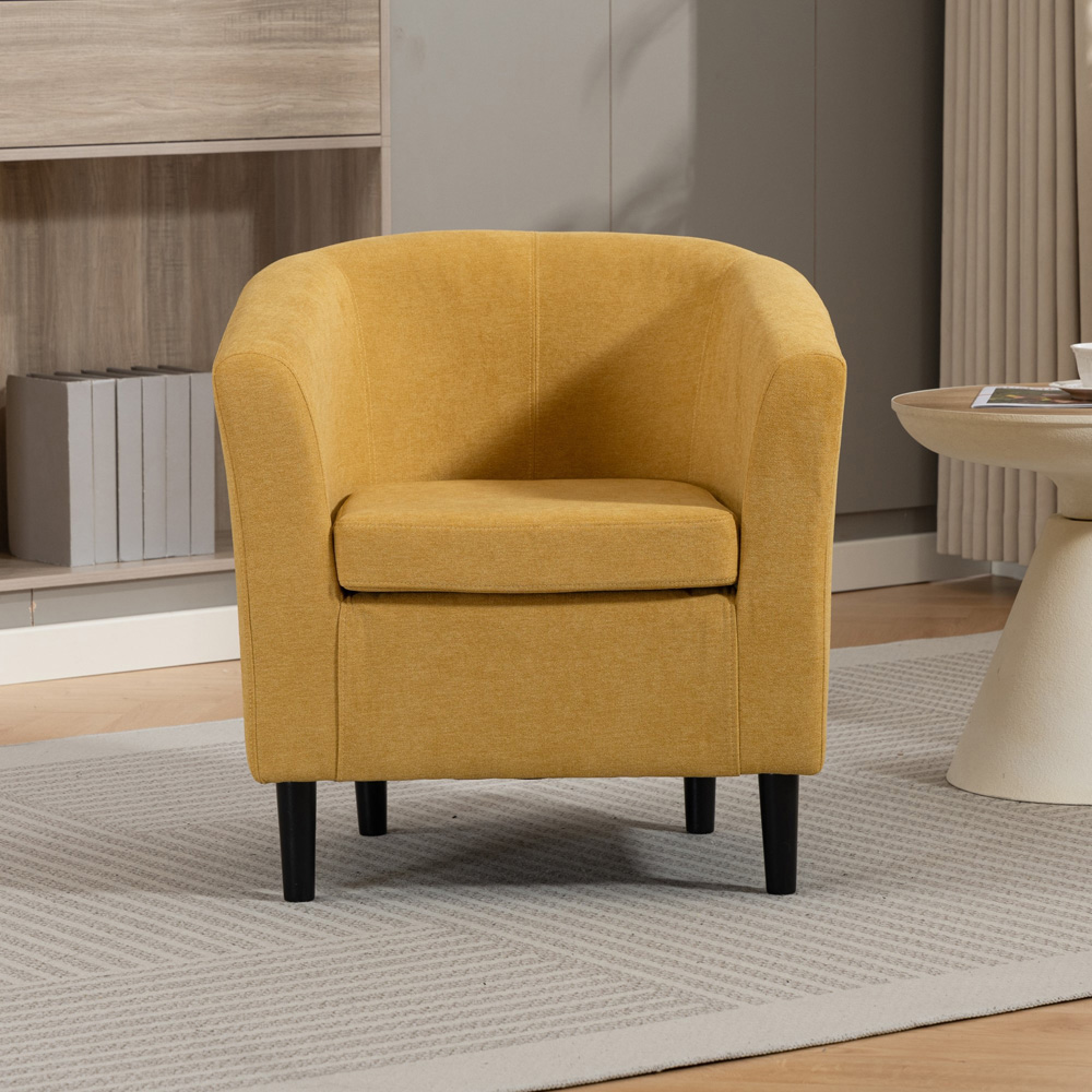Artemis Home Beulah Yellow Fabric Accent Chair Image 3