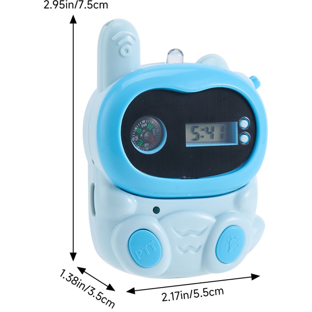H&O Direct Kids Blue 500m Range Wearable Mini Walkie Talkie Watch 2 Pack Image 7