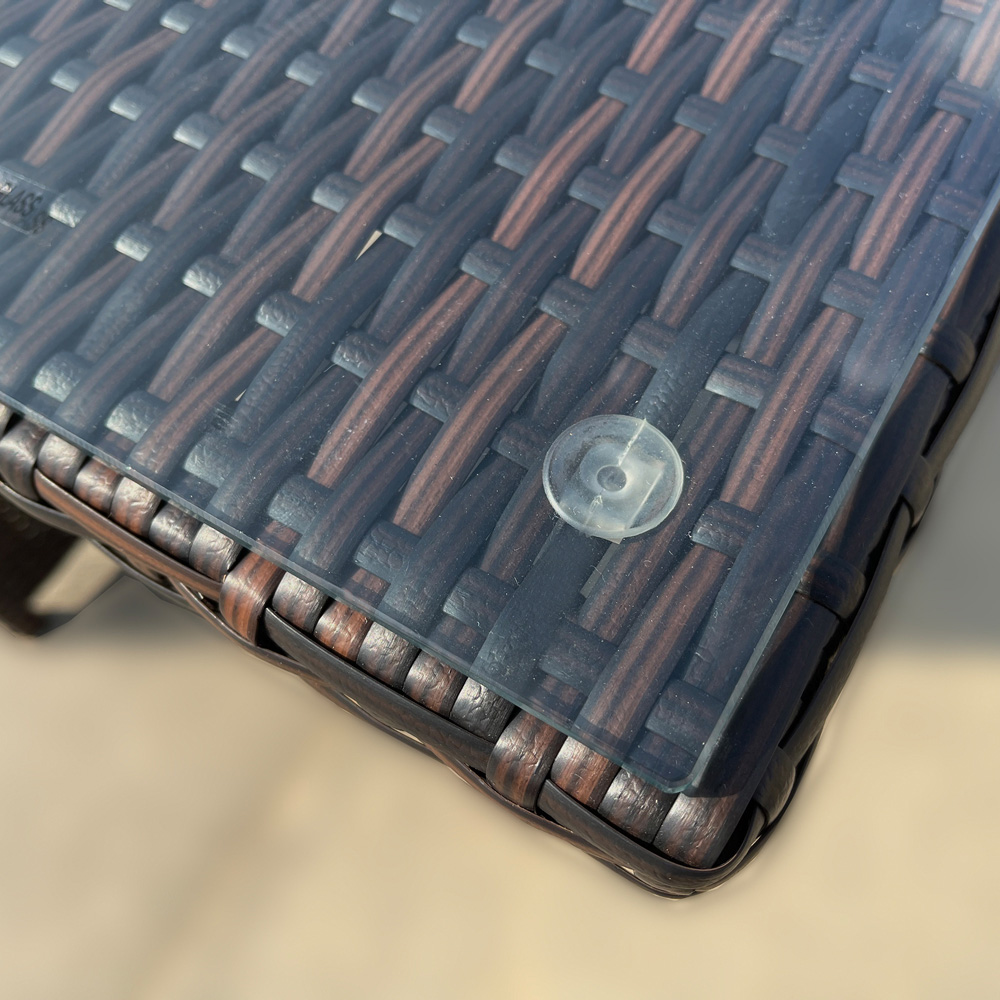 Furniture One 8 Seater Rattan Dining Set Brown Image 7