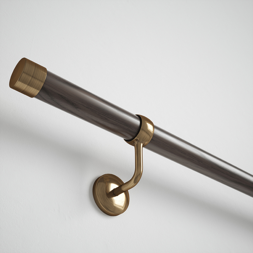 Woodworx Ebony Wood Stair Hand Rail Kit 3.6m Image 7