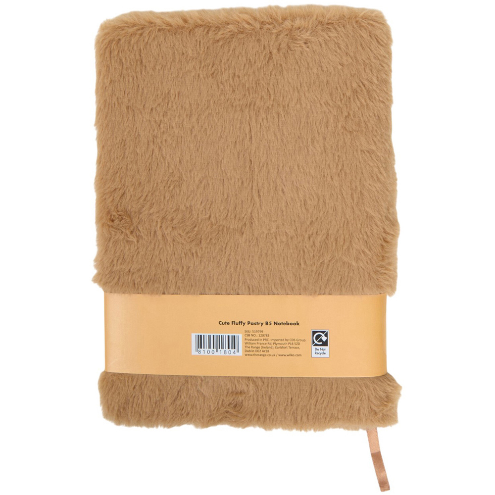 Cute Fluffy Pastry B5 Notebook Brown Image 3