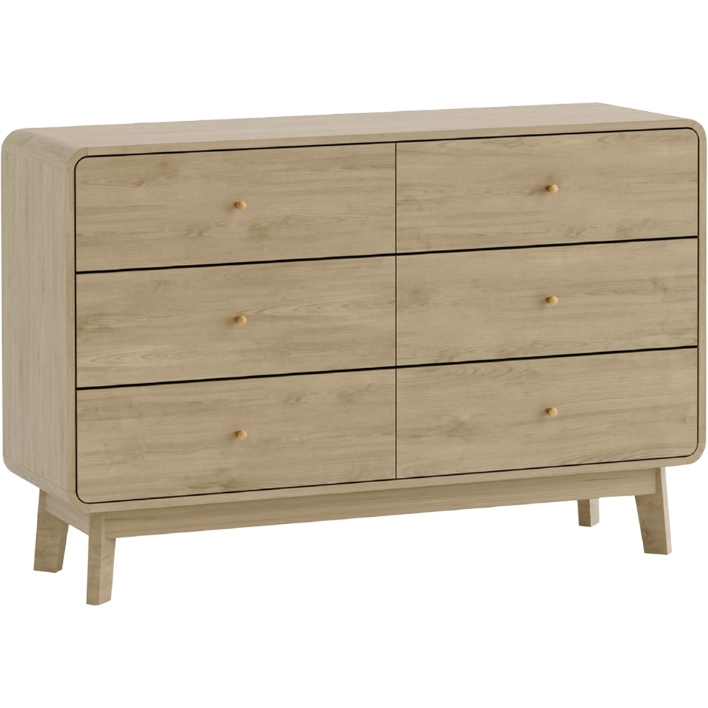 Julian Bowen Ingrid 6 Drawer Oak Dresser Image 2