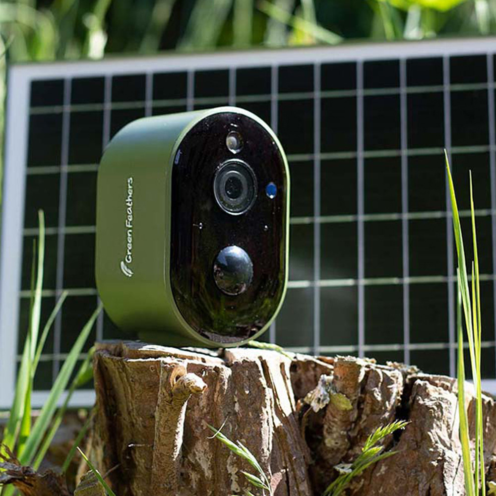 Green Feathers Solar Powered Wi Fi Bird Box Camera Image 3