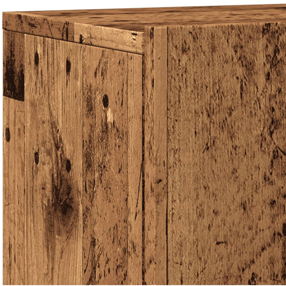vidaXL 2 Door Old Wood Wall Mounted TV Cabinet Set of 2 Image 8