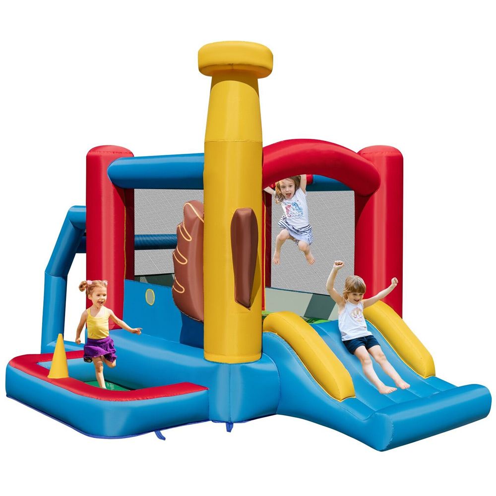 Costway Kids Bouncy Castle with Blower and Slide 680W Image 2