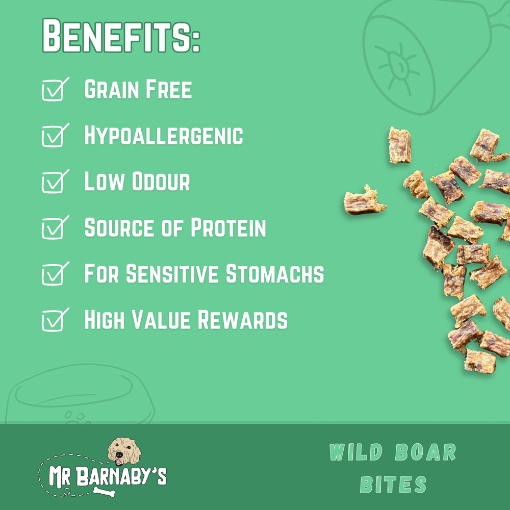 Mr Barnaby's Wild Boar Bites Dog Treats 6 Pack Image 4
